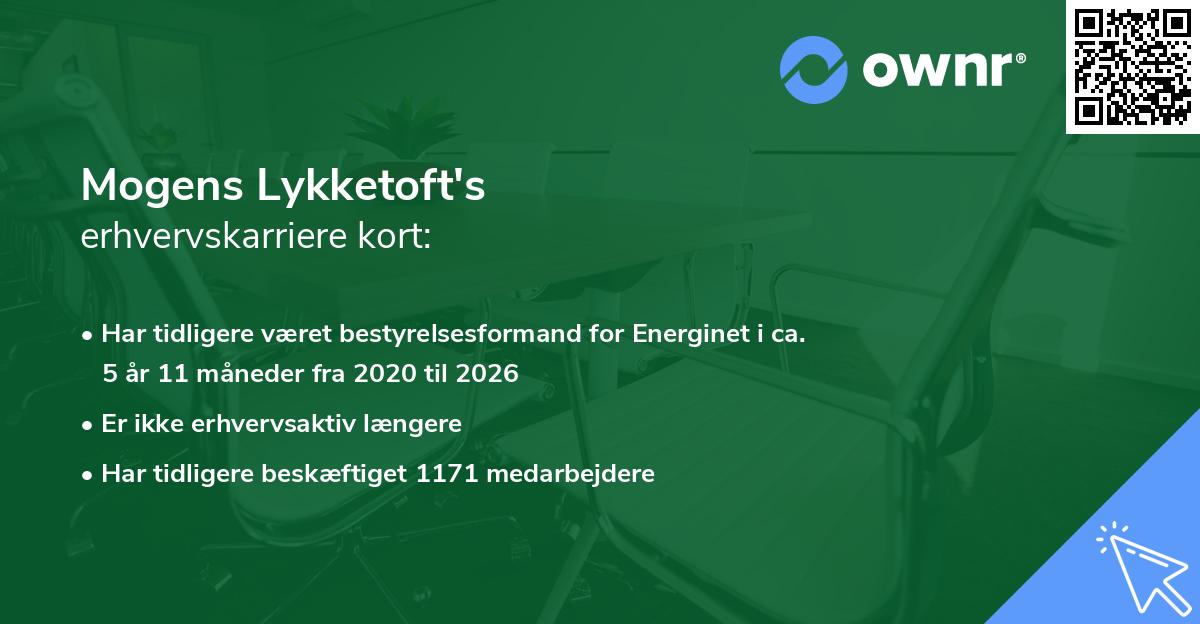 Mogens Lykketoft's erhvervskarriere kort