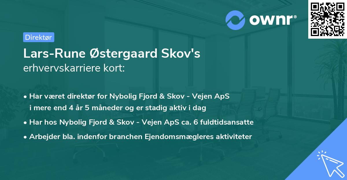 Lars-Rune Østergaard Skov's erhvervskarriere kort