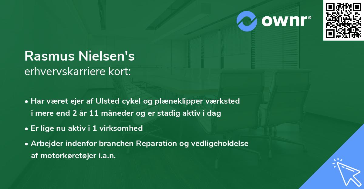 Rasmus Nielsen's erhvervskarriere kort