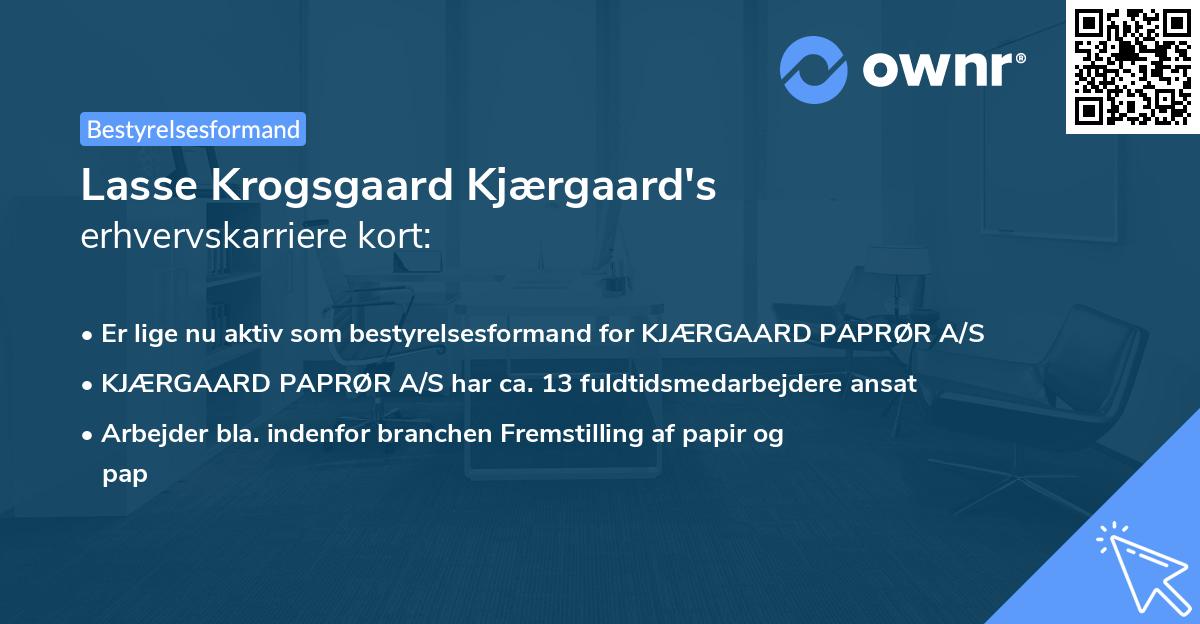 Lasse Krogsgaard Kjærgaard's erhvervskarriere kort