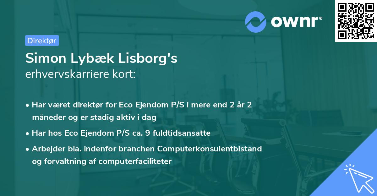 Simon Lybæk Lisborg's erhvervskarriere kort