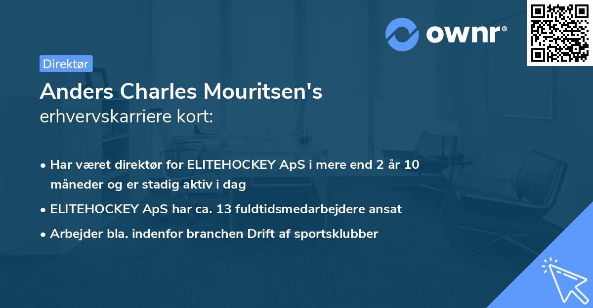 Anders Charles Mouritsen's erhvervskarriere kort