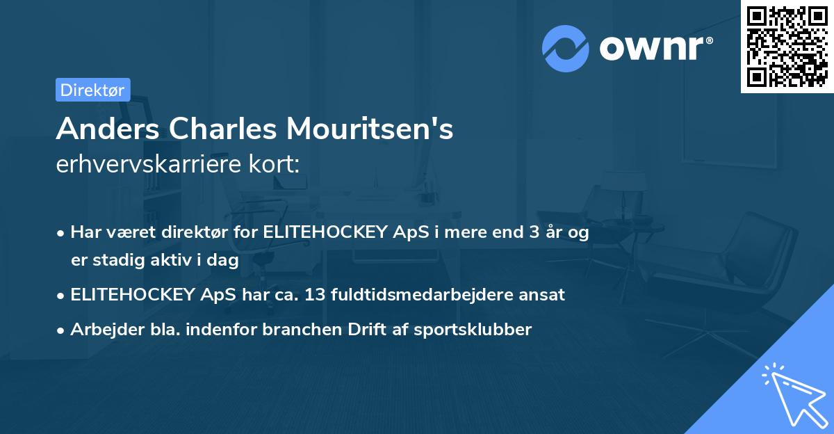 Anders Charles Mouritsen's erhvervskarriere kort