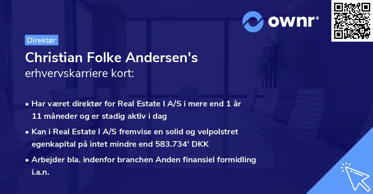 Christian Folke Andersen's erhvervskarriere kort