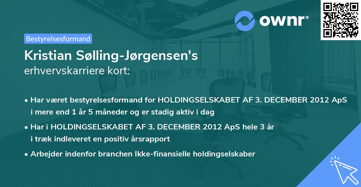 Kristian Sølling-Jørgensen's erhvervskarriere kort