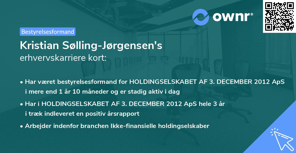 Kristian Sølling-Jørgensen's erhvervskarriere kort