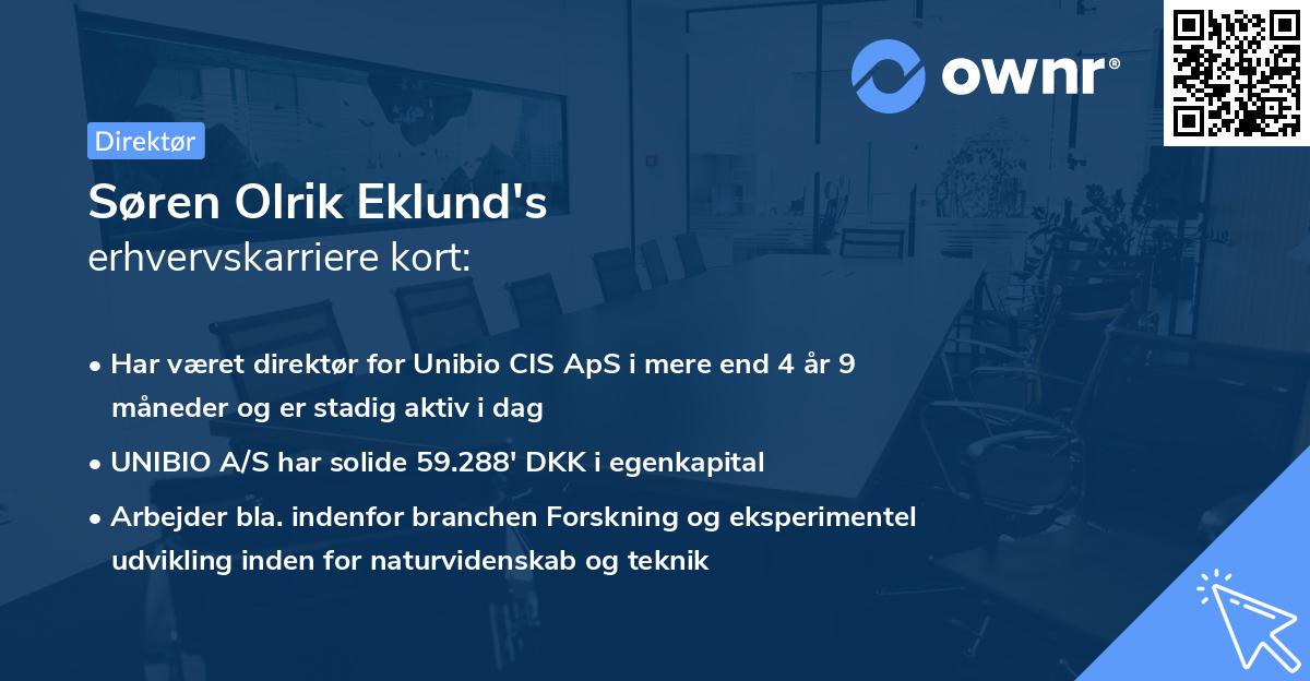 Søren Olrik Eklund's erhvervskarriere kort
