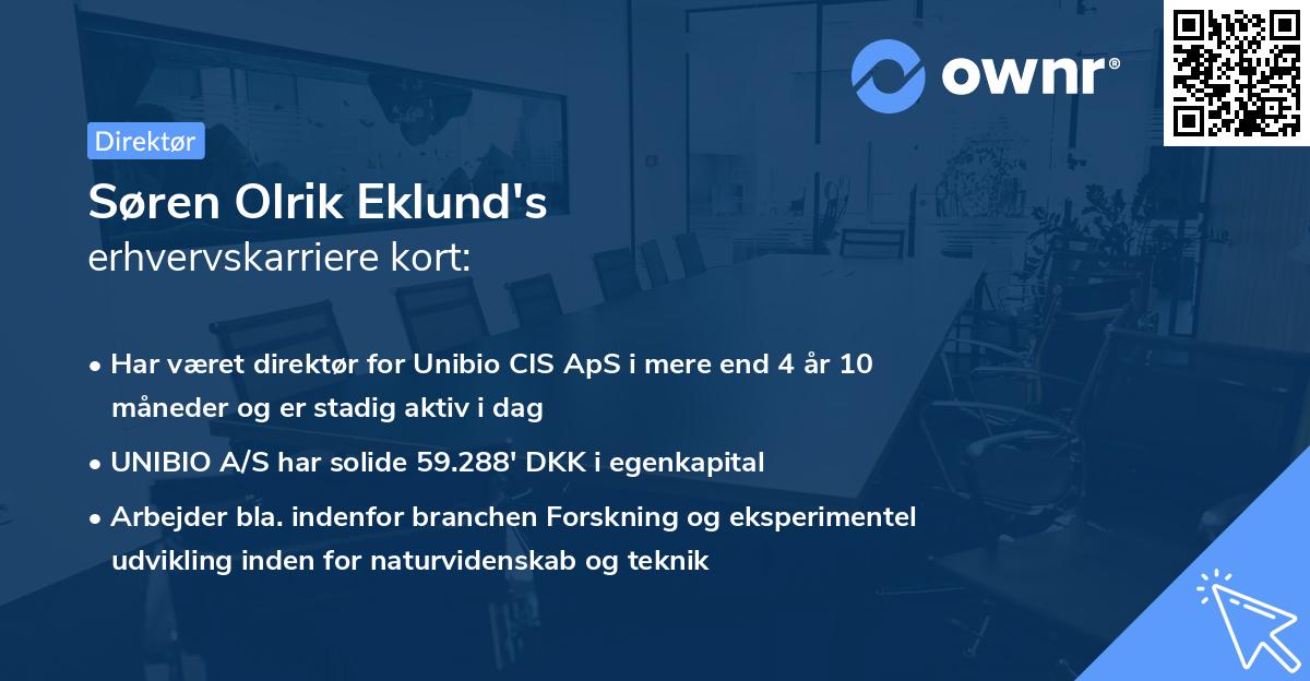 Søren Olrik Eklund's erhvervskarriere kort