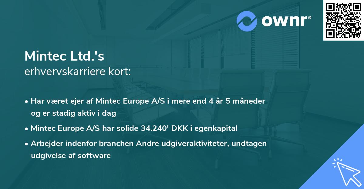 Mintec Ltd.'s erhvervskarriere kort