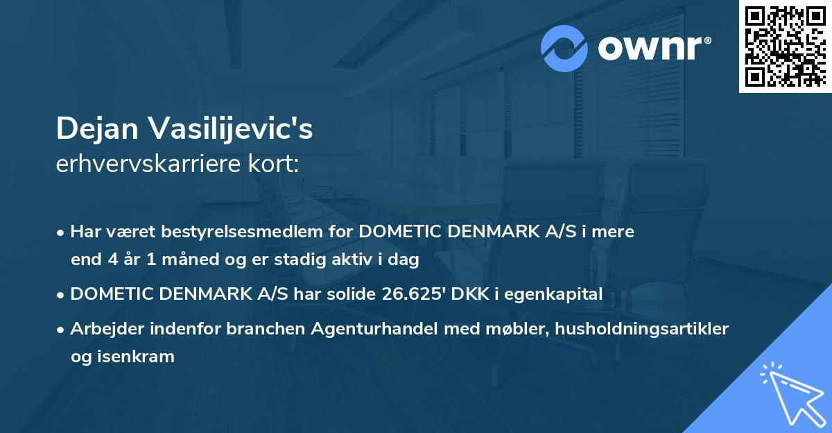 Dejan Vasilijevic's erhvervskarriere kort