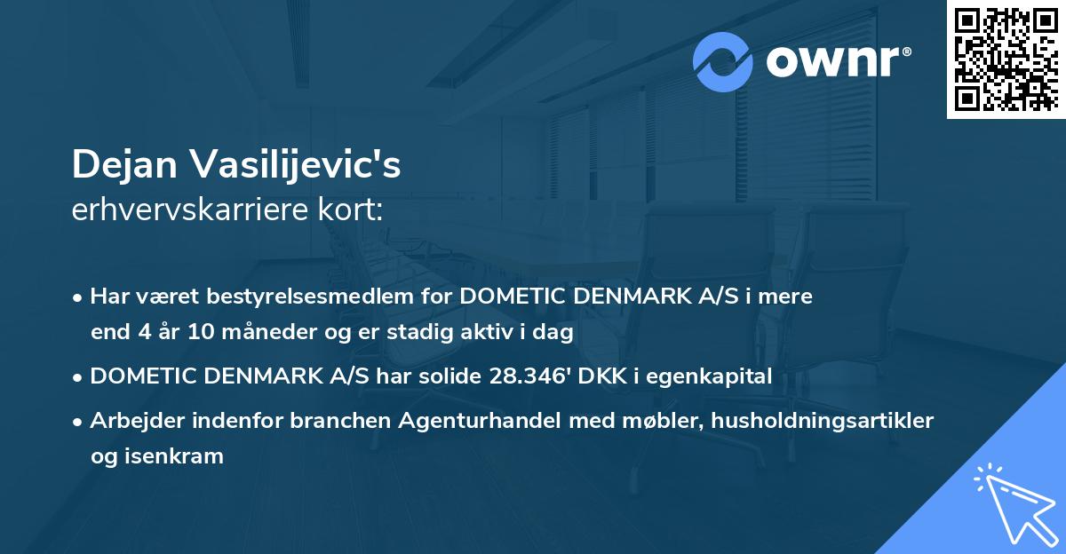 Dejan Vasilijevic's erhvervskarriere kort