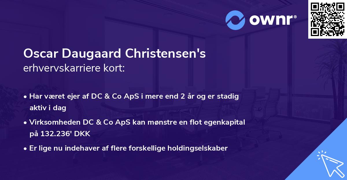 Oscar Daugaard Christensen's erhvervskarriere kort