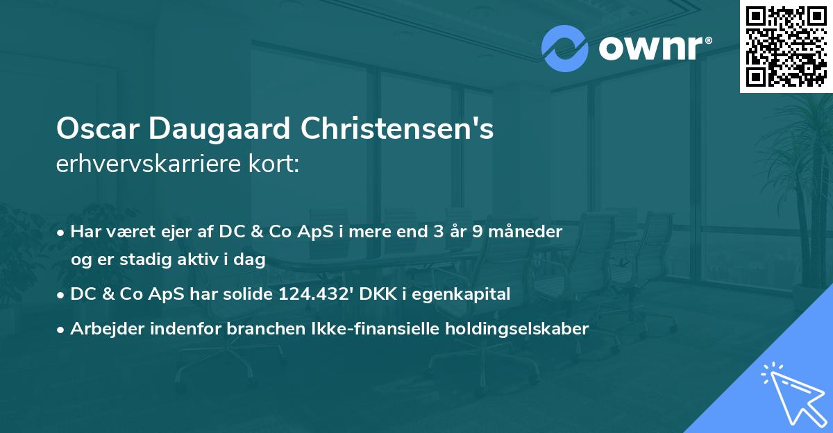 Oscar Daugaard Christensen's erhvervskarriere kort