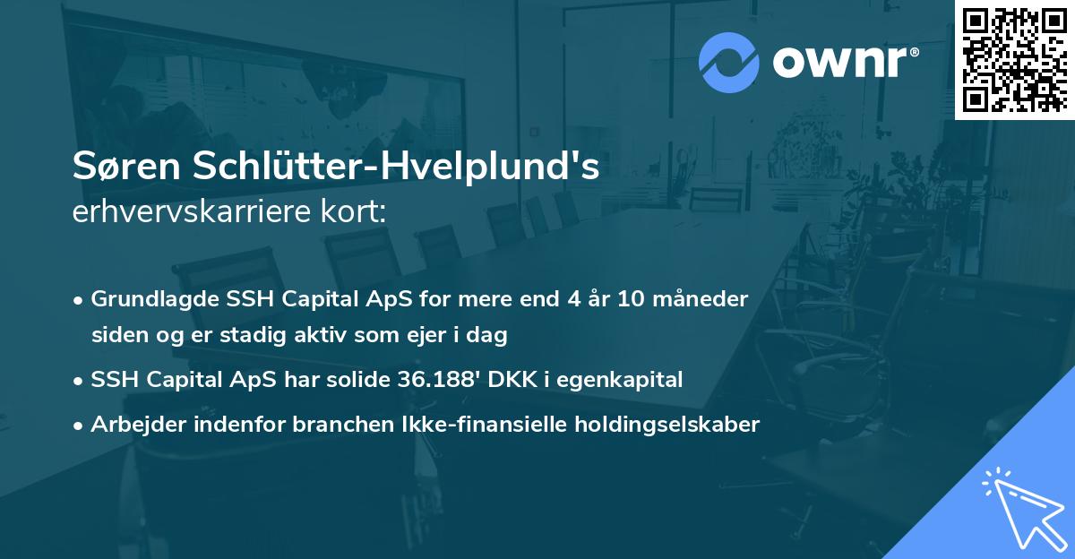 Søren Schlütter-Hvelplund's erhvervskarriere kort