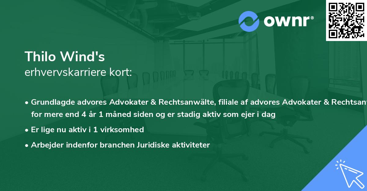 Thilo Wind's erhvervskarriere kort
