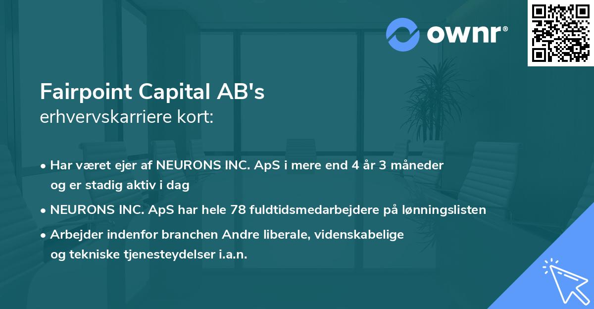 Fairpoint Capital AB's erhvervskarriere kort