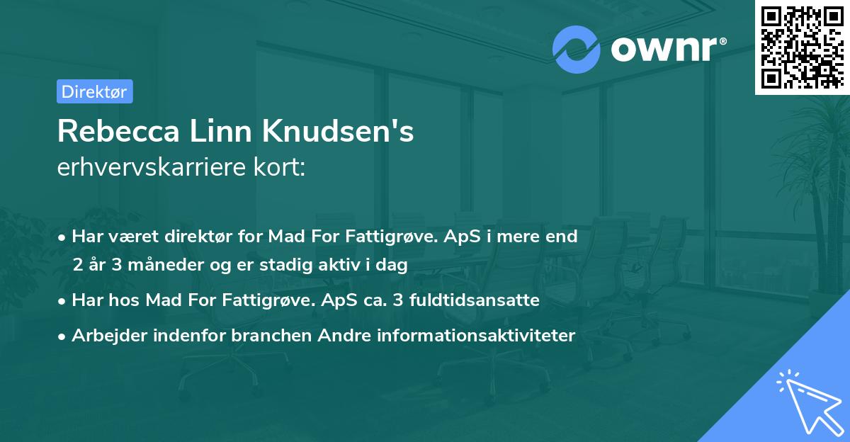 Rebecca Linn Knudsen's erhvervskarriere kort
