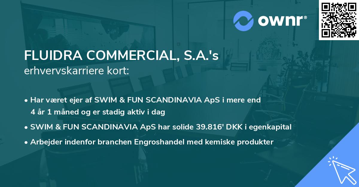 FLUIDRA COMMERCIAL, S.A.'s erhvervskarriere kort