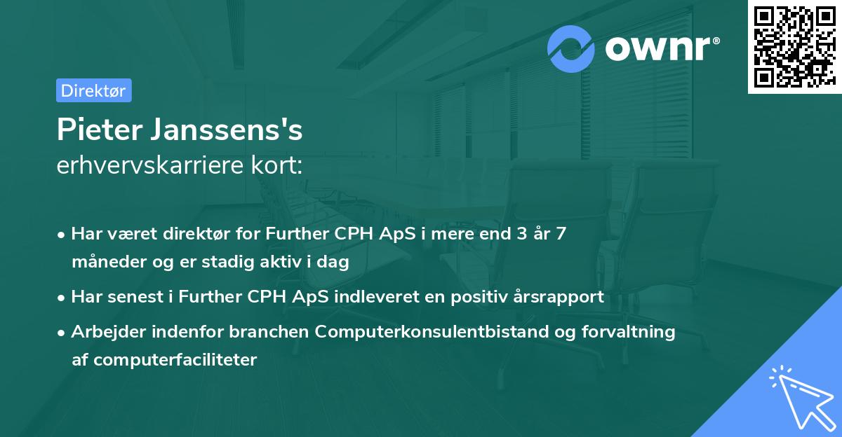 Pieter Janssens's erhvervskarriere kort