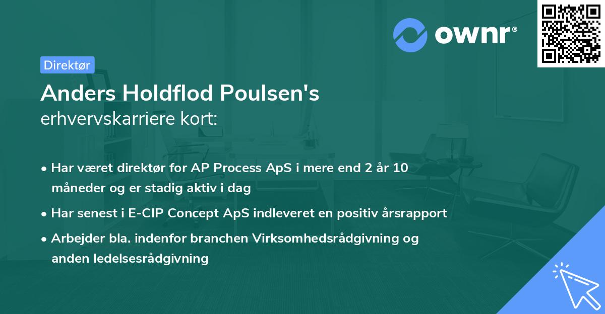 Anders Holdflod Poulsen's erhvervskarriere kort
