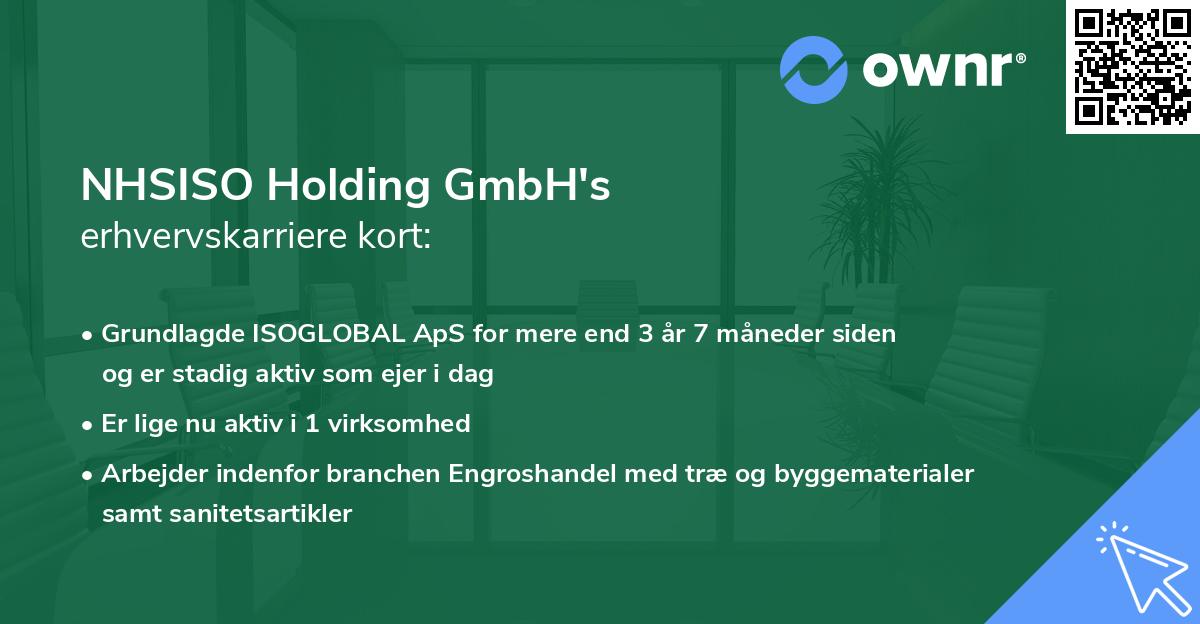 NHSISO Holding GmbH's erhvervskarriere kort