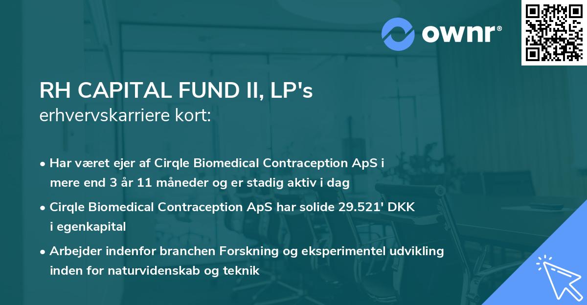 RH CAPITAL FUND II, LP's erhvervskarriere kort