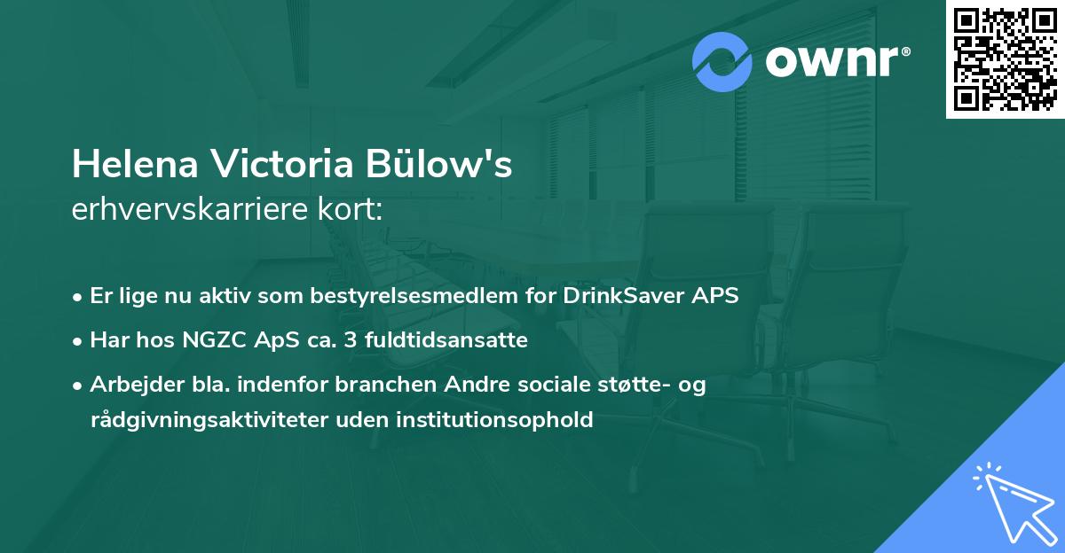 Helena Victoria Bülow's erhvervskarriere kort