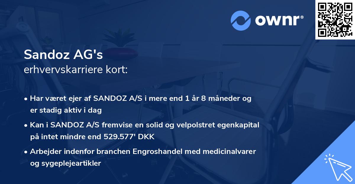 Sandoz AG's erhvervskarriere kort