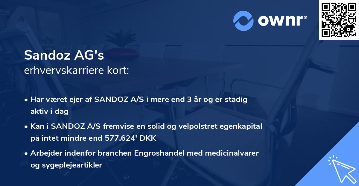 Sandoz AG's erhvervskarriere kort