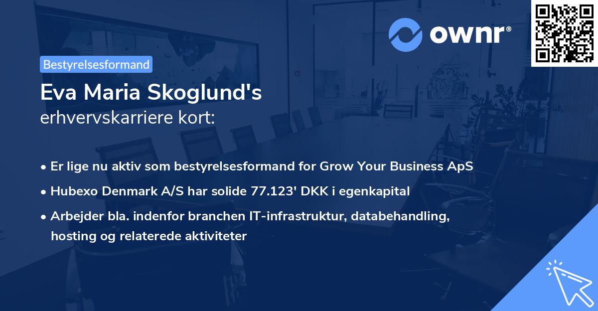 Eva Maria Skoglund's erhvervskarriere kort