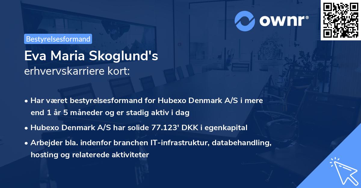 Eva Maria Skoglund's erhvervskarriere kort