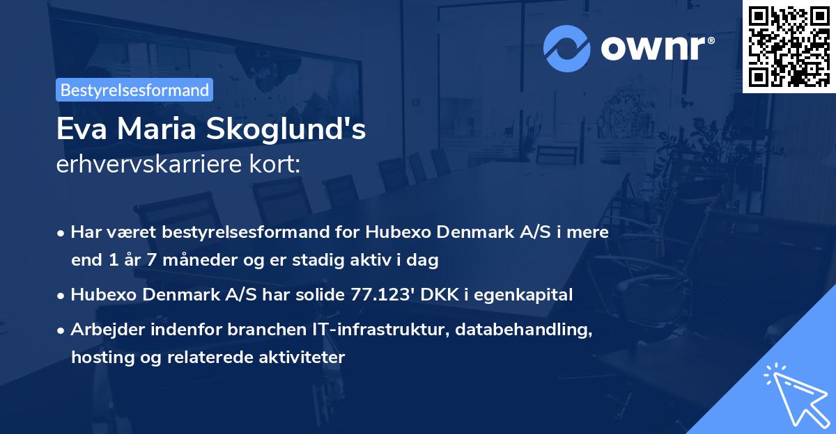 Eva Maria Skoglund's erhvervskarriere kort