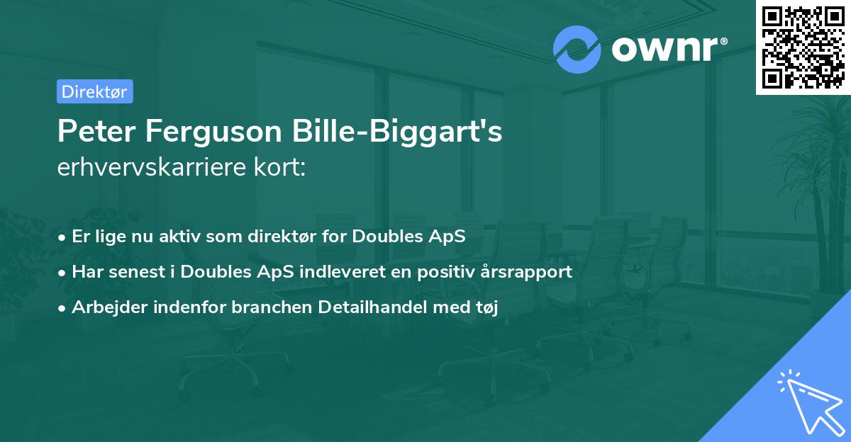 Peter Ferguson Bille-Biggart's erhvervskarriere kort