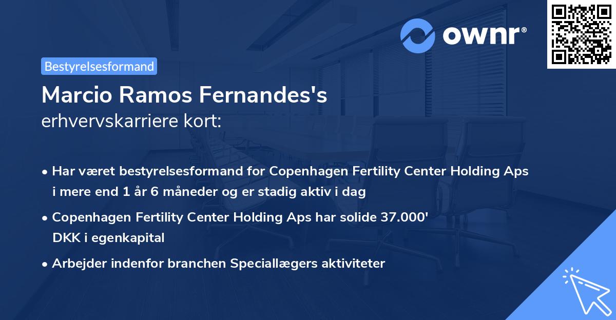 Marcio Ramos Fernandes's erhvervskarriere kort