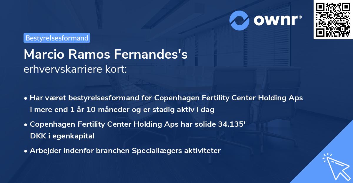 Marcio Ramos Fernandes's erhvervskarriere kort