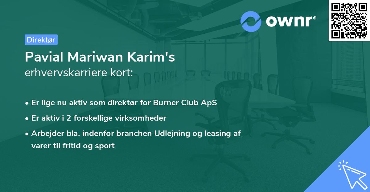 Pavial Mariwan Karim's erhvervskarriere kort