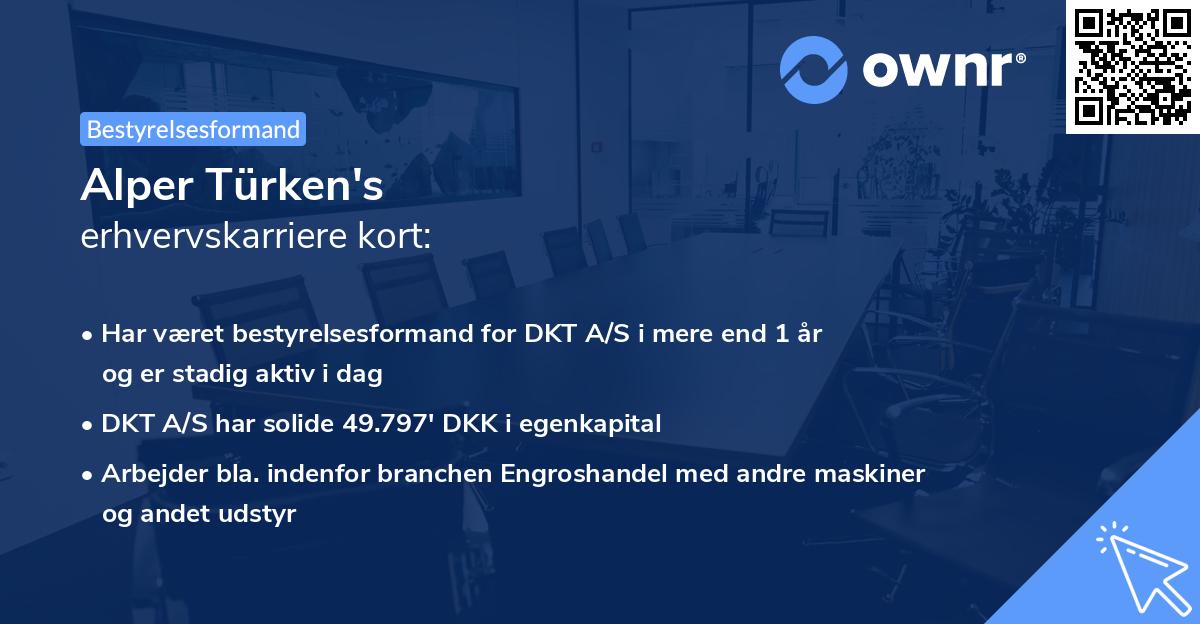 Alper Türken's erhvervskarriere kort