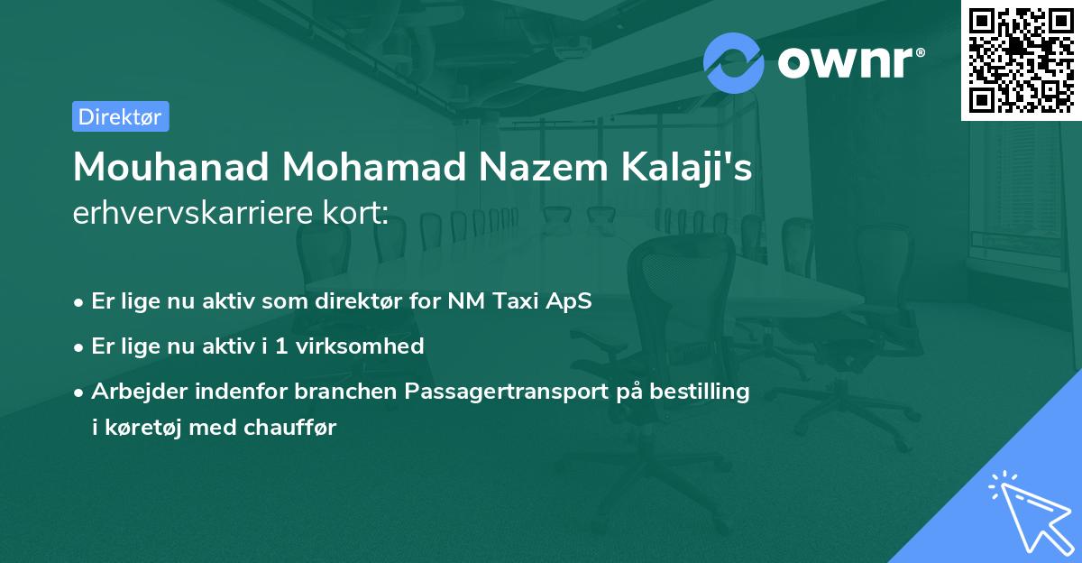 Mouhanad Mohamad Nazem Kalaji's erhvervskarriere kort
