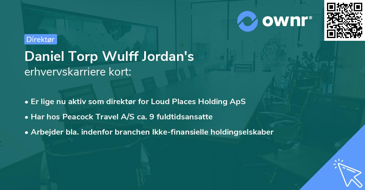 Daniel Torp Wulff Jordan's erhvervskarriere kort