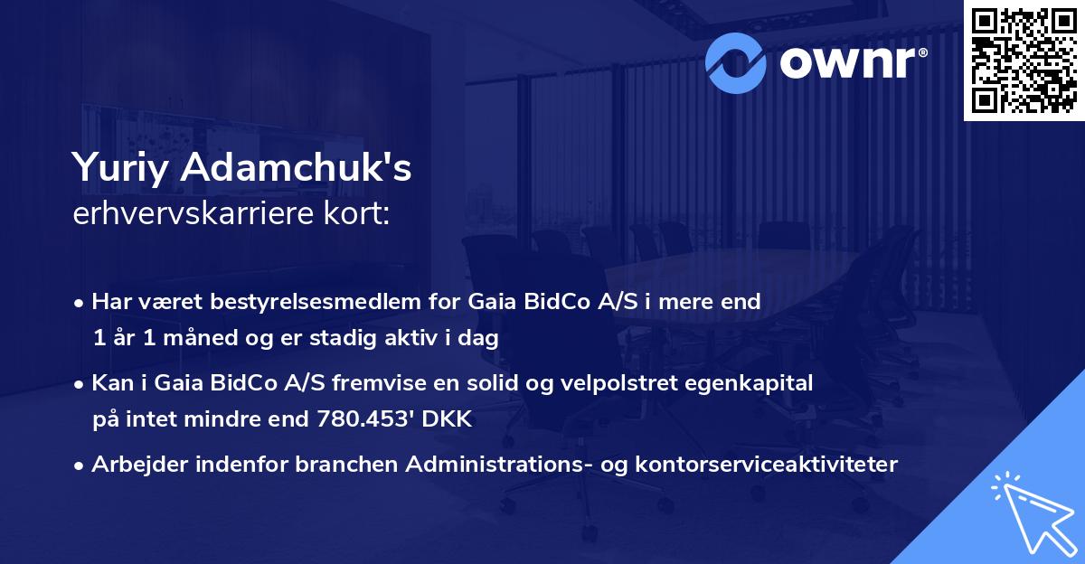 Yuriy Adamchuk's erhvervskarriere kort