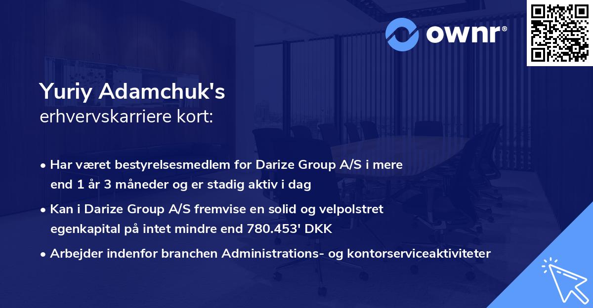 Yuriy Adamchuk's erhvervskarriere kort