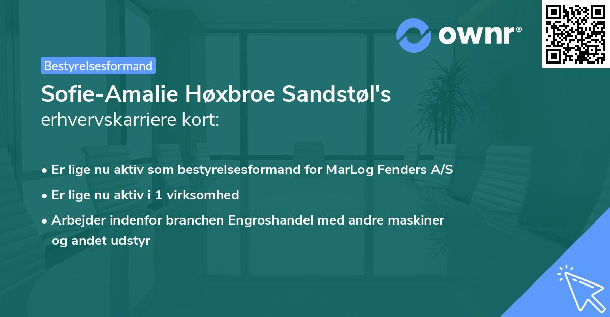 Sofie-Amalie Høxbroe Sandstøl's erhvervskarriere kort