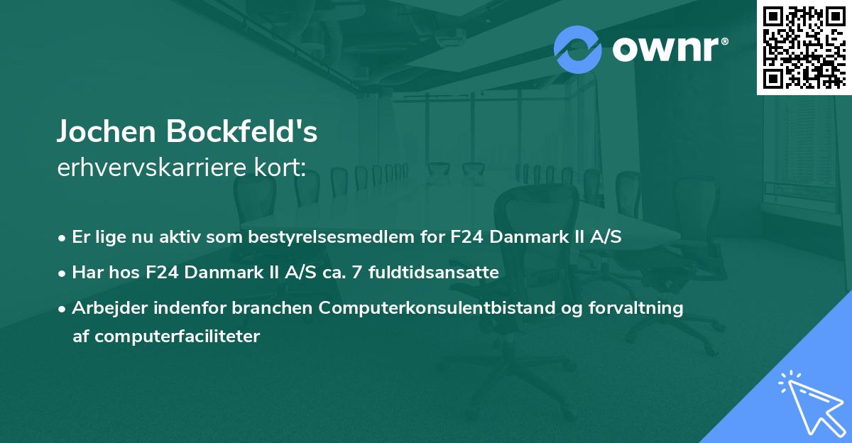 Jochen Bockfeld's erhvervskarriere kort