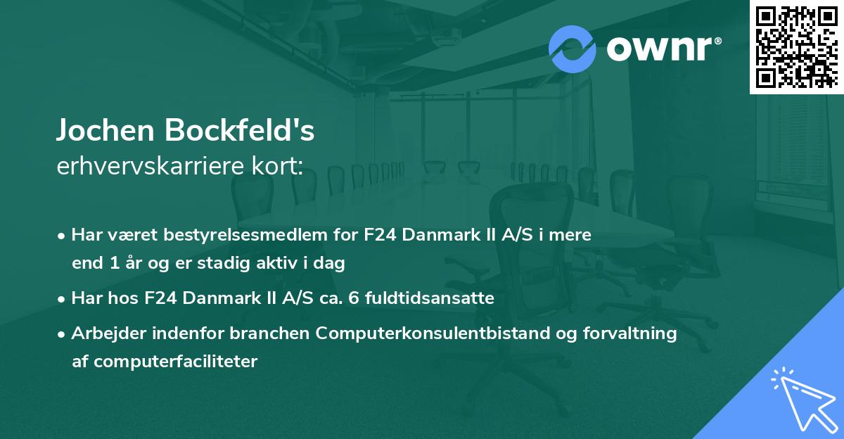 Jochen Bockfeld's erhvervskarriere kort