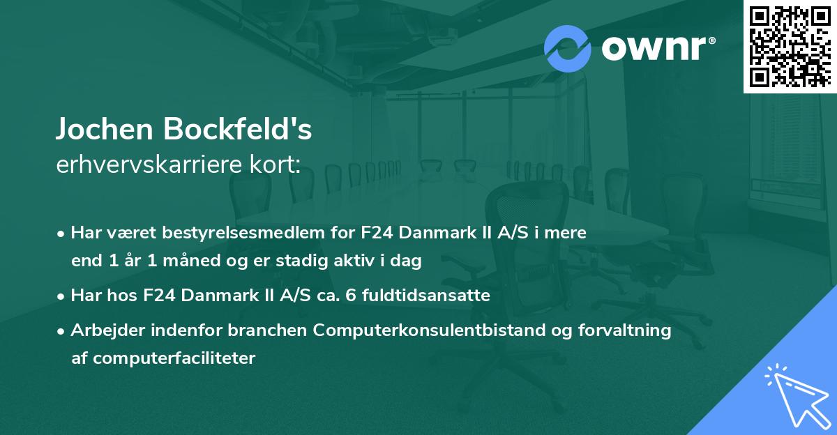 Jochen Bockfeld's erhvervskarriere kort