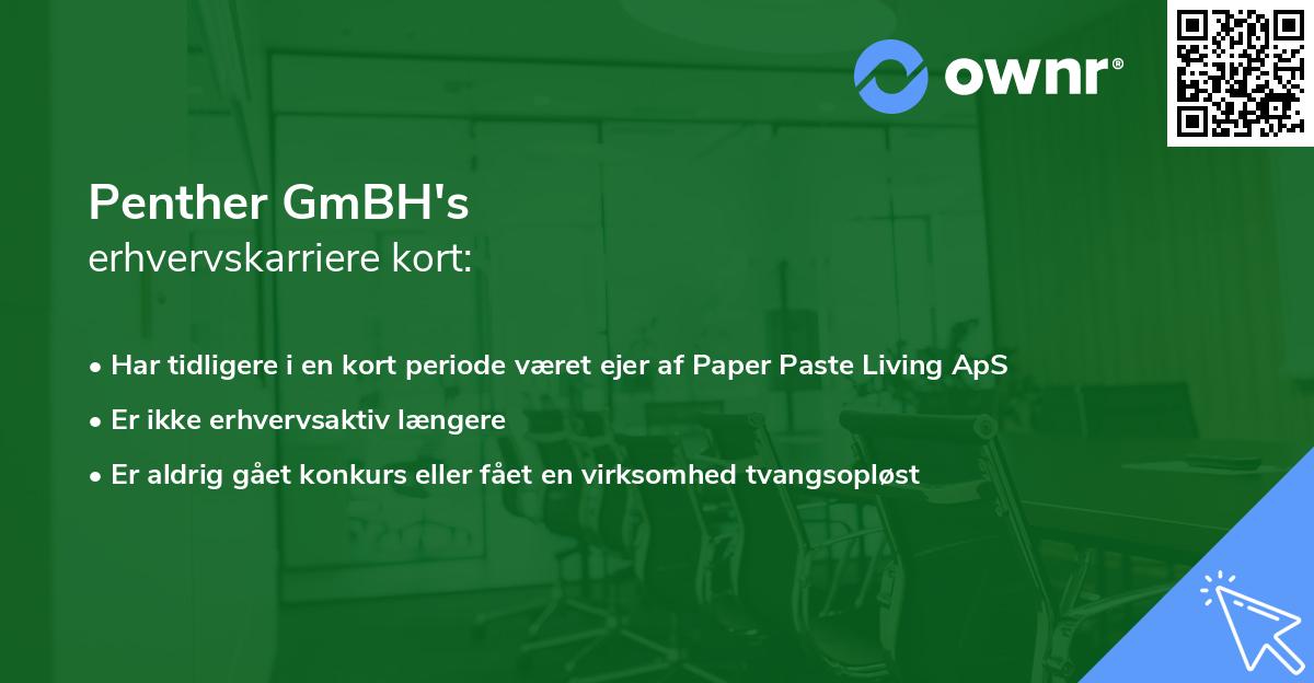Penther GmBH's erhvervskarriere kort