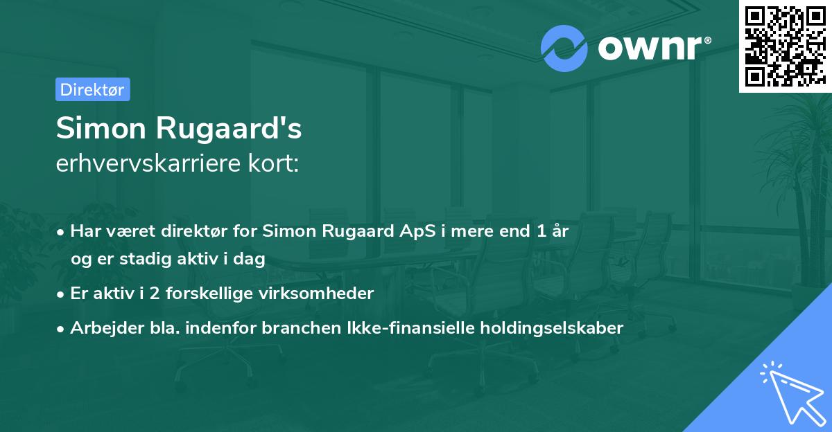 Simon Rugaard's erhvervskarriere kort