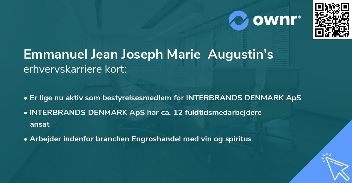 Emmanuel Jean Joseph Marie  Augustin's erhvervskarriere kort