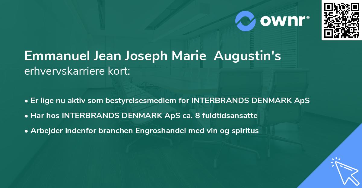 Emmanuel Jean Joseph Marie Augustin's erhvervskarriere kort