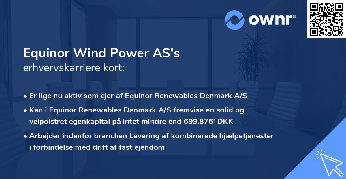 Equinor Wind Power AS's erhvervskarriere kort